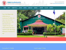 Tablet Screenshot of pressclubkolkata.com